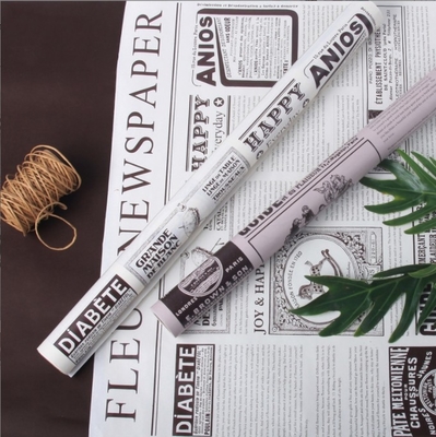 acheter Journal anglais rétro, papier kraft, papier d'emballage pour bouquets de la Saint-Valentin, papier d'emballage pour fleurs de roses, papier d'emballage pour rouleaux de fleurs online manufacture
