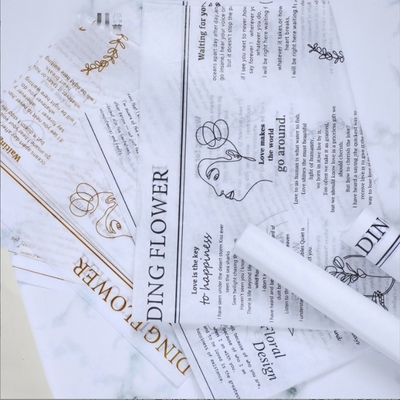 acheter Beaucoup de couleurs anglais papier imprimé de poire blanche Bouquet de fleurs Emballage papier de doublure intérieure pour 30-45 jours Temps de livraison online manufacture
