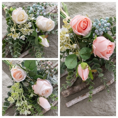 acheter Fabricant de fleurs de simulation Mira bouquet de rose décoration de maison mariage transfrontalier vente en gros de fleurs fausses style INS online manufacture
