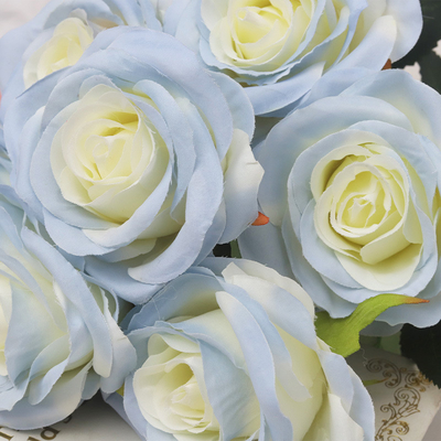 acheter Vase de fleurs simulation rose bleu glacé, décoration de salon, arrangement de bouquet, bouquet de fleurs simulation rose, fleur de simulation haut de gamme online manufacture