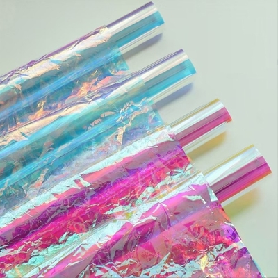 acheter Papeterie de revêtement intérieur arc-en-ciel transparent pour film irisé Bouquet d'emballage Temps d'expédition 30-45 jours online manufacture