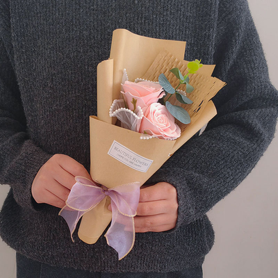 acheter Bouquet de rose artificielle à barrette unique, fleur éternelle de œillets, décoration de cadeau de fête online manufacture