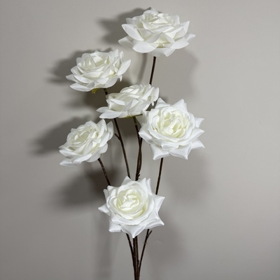 acheter Simulation de fleur de fausse fleur 6 têtes Rose Bundle décoration de salon de la maison Photographie accessoires mariage Simulation de mariage fleur en gros online manufacture