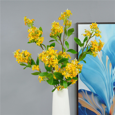 acheter Des milliers de kilomètres de parfum à branche unique Golden Osmanthus Simulation de fleur de haute qualité Lilac Fleur de salon Bureau Arrangement de fleurs en soie Décoration online manufacture