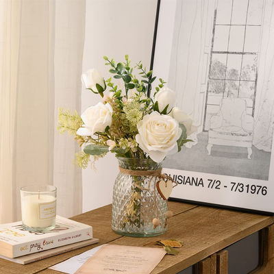 acheter Amazon source bouquets de roses artificielles pour le salon et la décoration de la maison, roses artificielles fleurs artificielles fabrication en ligne