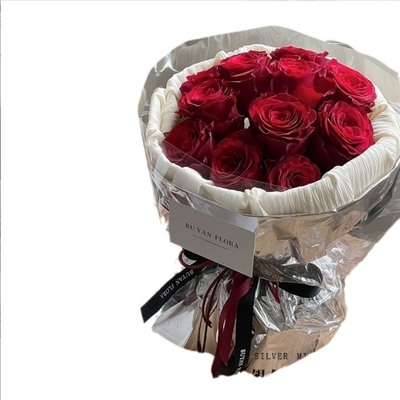 acheter Papier d'emballage de fleurs miroir argenté, papier lumineux argenté réfléchissant, film d'étain en PVC, emballage artistique floral créatif à ondulation d'eau online manufacture