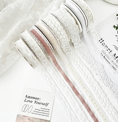 acheter Ruban en dentelle de jacquard lavable largeur 1,6 cm pour le bricolage à la main par lots décoration de cheveux fleur bouquet lié gâteau ruban cadeau fabrication en ligne