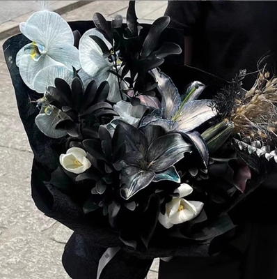 acheter Emballage artistique de bouquet de fleurs en papier texturé pierre fait à la main, papier à fleurs plissé de nombreuses couleurs online manufacture