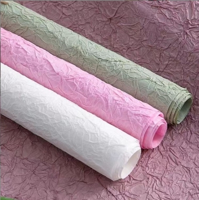 acheter Papier d'emballage fleur plissé DIY en plusieurs couleurs Papier de doublure intérieure à texture de pierre fait à la main Parfait pour la Saint-Valentin online manufacture