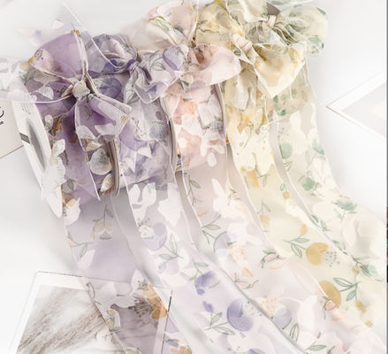 acheter Lavé Qixi Fête de la Saint-Valentin fleur danse ruban fleur paquet de fleurs ruban fleur artisanal Diy arc décoration ruban fleur art blanc fabrication en ligne