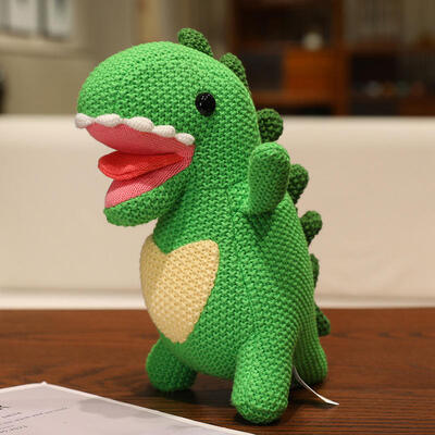 acheter OEM ODM Jouets tricotés personnalisés en gros Amigurumi ours en peluche dinosaure poupée en peluche bébé jouets d'animaux fourrés au crochet fabrication en ligne