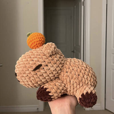 acheter Jouet tricoté à la capybara sur mesure Jouets de rongeurs réalistes Jouets d'animaux Crochet Doll de peluche fait à la main fabrication en ligne