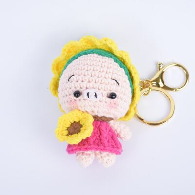acheter Fabricant Prix bas Fils faits à la main Crocheté Animal Jouet Chaîne de clés Crochet Animaux Tricotée Poupée Farcies Cadeaux Crochet Poupée fabrication en ligne