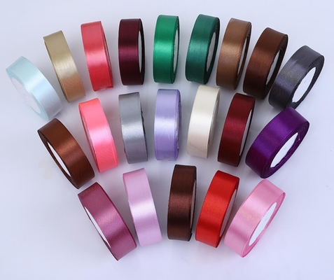 qualité le double simple de ruban d'enveloppe de cadeau de satin de polyester de 4.5cm fait face au ruban de satin pour l'emballage usine