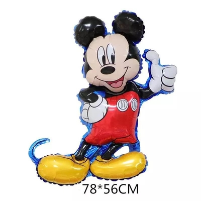 Un bon prix. ballon d'aluminium de Mickey Mouse de bande dessinée de disposition de décoration de fête d'anniversaire de ballon de tête de Minnie de couleur solide de 18 pouces en ligne