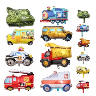 Un bon prix. Nouveau jouet en gros de voiture de décoration de fête d'anniversaire de jouets pour enfants de ballon de Mini Traffic Vehicle Aluminum Foil en ligne