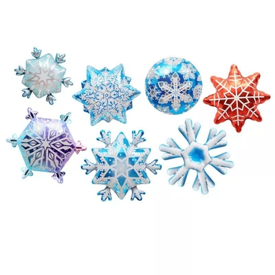 Un bon prix. Ballon de papier d'aluminium de flocon de neige de ballon de décoration de fenêtre de Noël de Wholesal pour la décoration de Noël en ligne