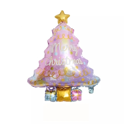 Un bon prix. Vente en gros d'arbres de Noël en forme de feuille Ballon auto-sellable Ballon réutilisable pour l'année fournitures de fête Film en aluminium en ligne