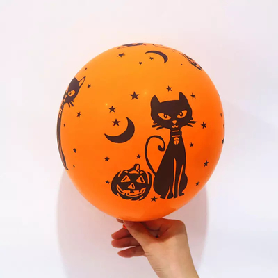Un bon prix. Ghost fait sur commande imprimant des ballons de Halloween forment en rond la couleur blanche 12inch en ligne