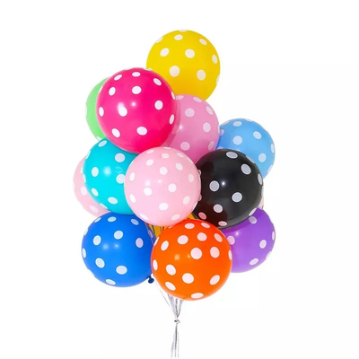 Un bon prix. Pleine polka de impression faite sur commande multicolore Dot Latex Balloons 12inch de latex en ligne