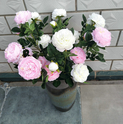 Un bon prix. Fleurs artificielles décoratives de pivoine de bouquet de fleur pour le mariage à la maison en ligne