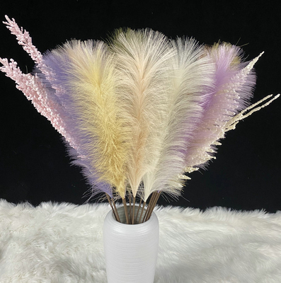 Un bon prix. Décoration de contexte de décor de soie artificielle Reed Pampas Grass Home Wedding en ligne