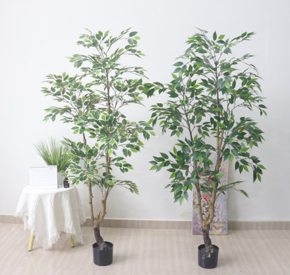 Un bon prix. Arbre artificiel en plastique de ficus de fausse de branche de bonsaïs de banian de Microcarpa feuille de vert extérieur en ligne