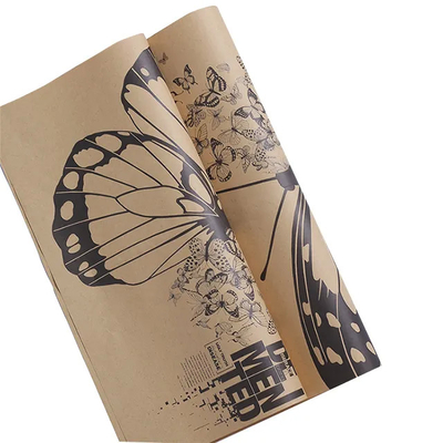 Un bon prix. Papier d'emballage à fleurs de la série Butterfly 80 g papier kraft avec logo en ligne