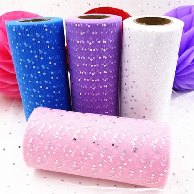 Un bon prix. Modèle Glitter Organza Rouleau de tissu 100Y Longueur idéale pour les projets artisanaux en ligne