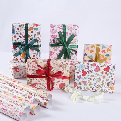 Un bon prix. Rouleau de papier d'emballage cadeau durable en or rouge avec logo en ligne