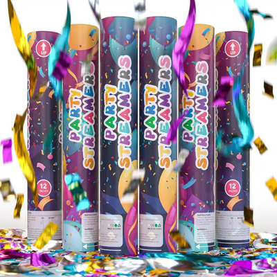 Un bon prix. Nouveau design de l'usine de papier écouteurs confetti fête popper confetti canon en ligne