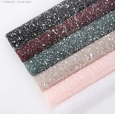 Bon prix Papier d'emballage en maille de neige de design élégant en couleurs vives pour emballage de fleurs en ligne
