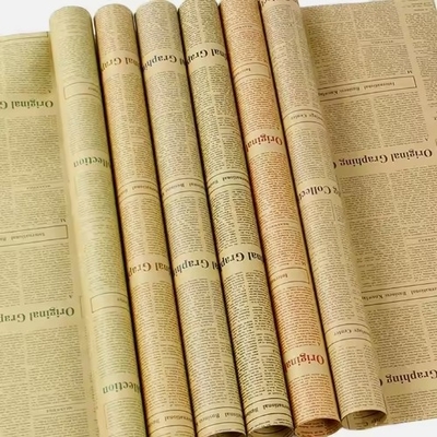 Bon prix Nouveau design Impression de journaux Kraft papier d'emballage artisanal papier d'emballage de fleurs pour les fleurs en ligne