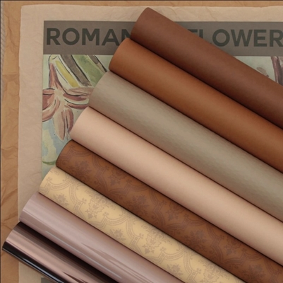 Bon prix 58CM * 58CM papier d'emballage personnalisé de la série Maillard pour les fleuristes en ligne