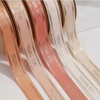Un bon prix. Ruban personnalisé en feuille d'or de polyester avec logo 3D pour Noël et anniversaire en ligne