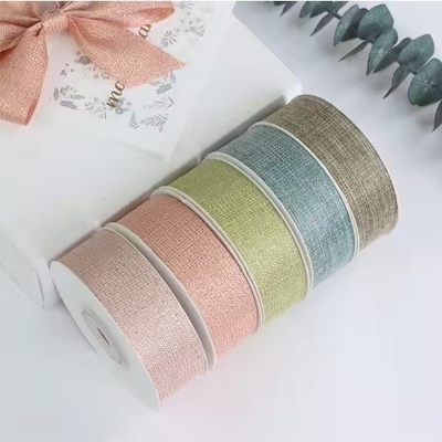 Un bon prix. Design de ruban d'emballage de cadeau en polyester Joint en bambou double face tissé Grosgrain pour l'artisanat en ligne