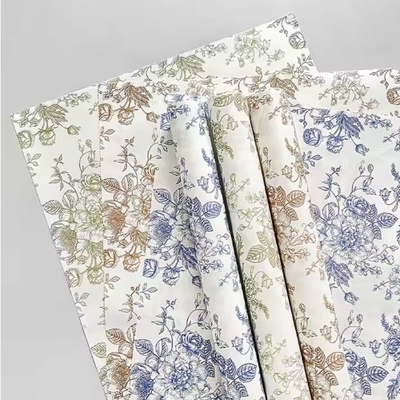 Bon prix 50 g de papier d'emballage de fleuriste sur mesure pour les bouquets d'emballage de fleurs et de feuilles en ligne