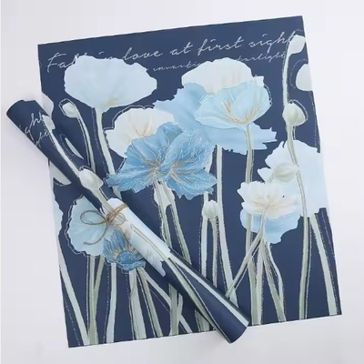 Bon prix Papier d'emballage de fleurs sur mesure étanche pour bouquet Corée style peinture de fleurs de pulpe mixte en ligne
