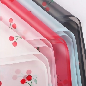 56*56cm Cherry Matte papier d'emballage floral étanche à l'eau avec un design coréen translucide