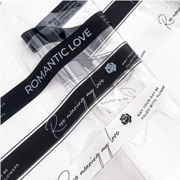 Un bon prix. Lizhiran Internet célébrité romantique anglais opp imperméable à l'eau simple bouquet de cellophane papier d'emballage de fleurs en ligne