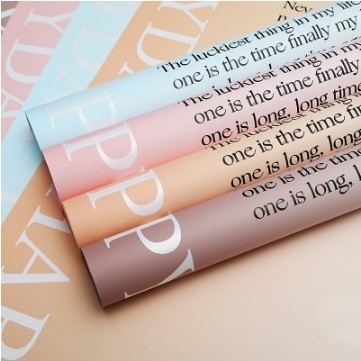 Un bon prix. Papier d'emballage de fleurs à deux faces, à deux couleurs, à la forme anglaise, étanche et durable en ligne