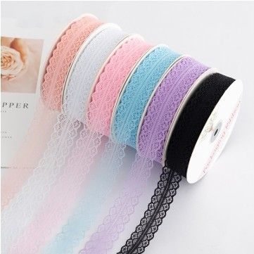 Un bon prix. Couleur personnalisée ruban de dentelle de 3 cm pour les accessoires de robe de mariée Bouquet de fleurs et emballage de boulangerie en ligne