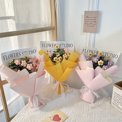 Un bon prix. Belle simulation fleur bouquet de peluche 520 fête des mères fleur éternelle cadeau mis à envoyer les amies bouquet de main en ligne