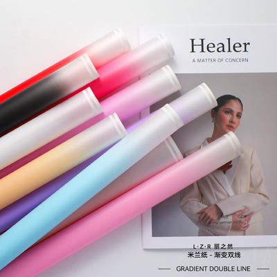 Un bon prix. Papier d'emballage de fleurs de couleur personnalisé pour les bouquets de sucettes papier d'emballage mat de Gradient Milano en ligne