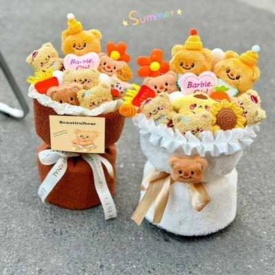 Un bon prix. Cadeau unique pour la fête des mères Bouquet de poupée en peluche pour les femmes en ligne