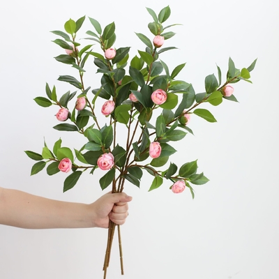 Un bon prix. Camelia Fleurs artificielles pour la photographie de mariage accessoires et salon Table à manger Décoration en plastique en ligne