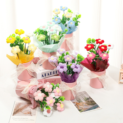 Un bon prix. Fleurs Variété Tricoté Poivre de tournesol Bouteille parfaite pour la Fête de la Femme et la Fête des Mères en ligne