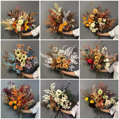 Un bon prix. Bouquet De Fleurs Artificielles Matériau Fleurs artificielles pour la décoration de mariage à domicile Bouquet en ligne