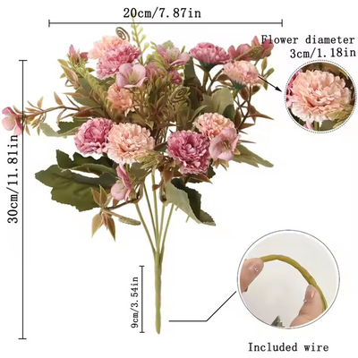 Un bon prix. Simulation argentée Rose poussiéreuse Décoration de mariage Fête de Noël Fleurs de rose Or Fleurs de soie artificielle Bouquet en ligne