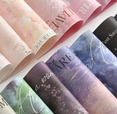 Un bon prix. Le papier à l'huile de la célébrité d'Internet de haute qualité papier d'art papier d'emballage de fleurs papier en ligne